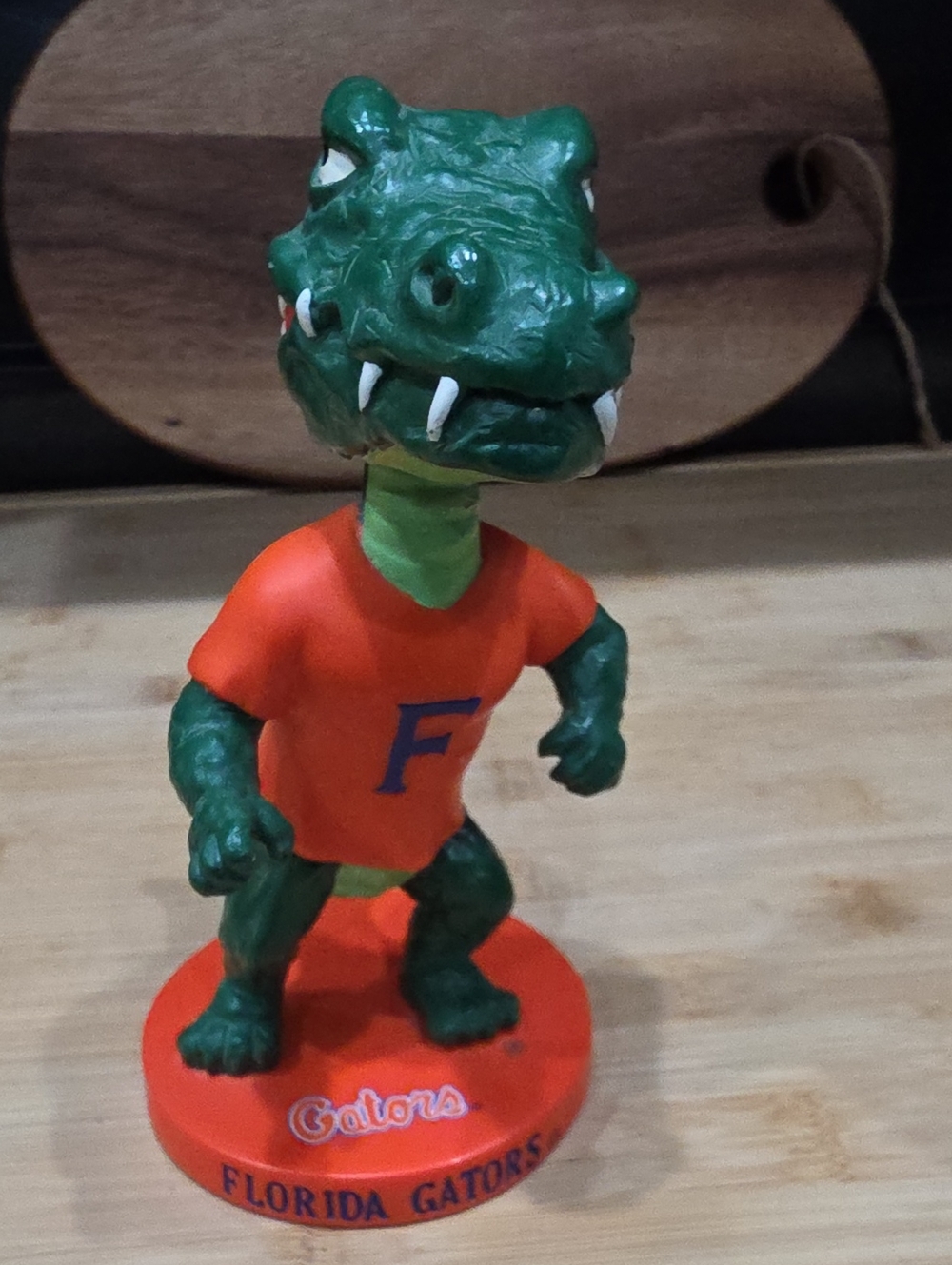 Green and Orange Alligator Figurine Decorative Accent